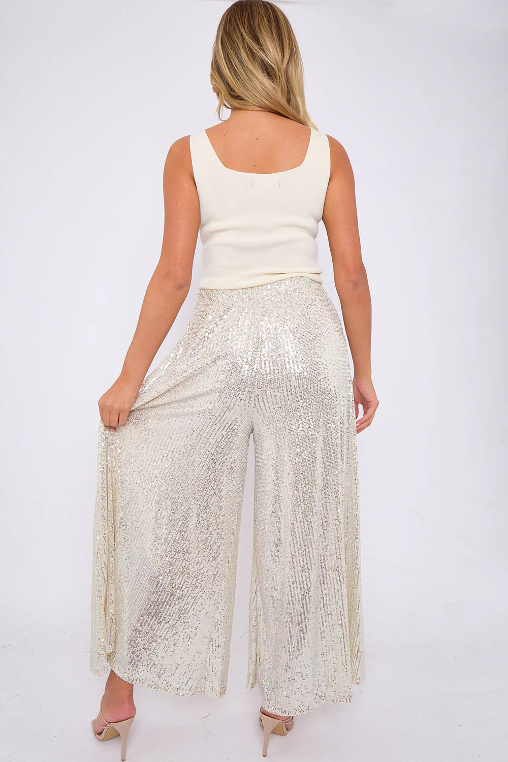 Beau Sequin Flare Trousers