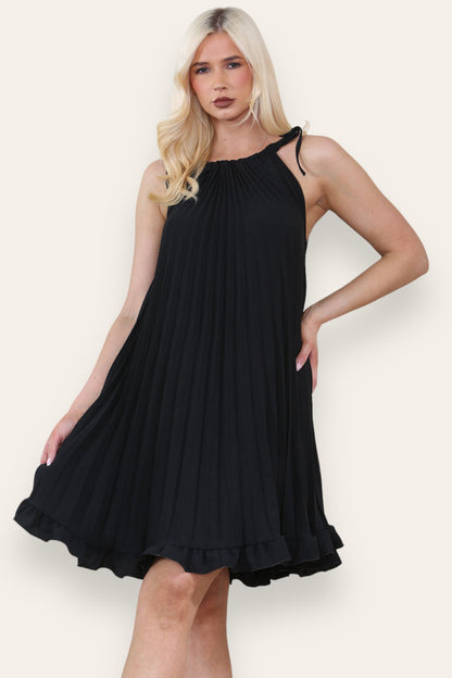 Billie Pleated Ruffle Sundress