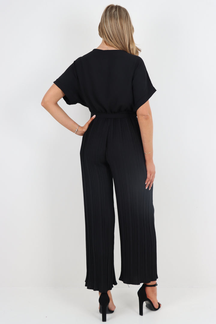 Ria Pleated Wrap Jumpsuit