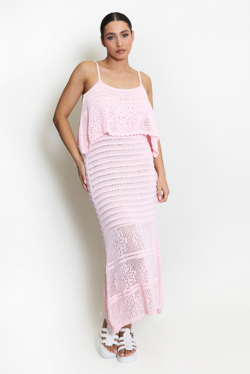 Strappy Crochet Maxi Dress